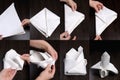How to fold a napkin Royalty Free Stock Photo
