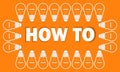 How To Light Bulbs Over Orange Background Royalty Free Stock Photo