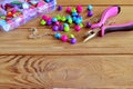 How to make bracelet, fun handicraft for kids. Beautiful way to use buttons. Crafts made with buttons. Diy tutorial. Step