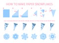 How to make christmas white snowflake of different shape diy