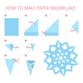 How to make christmas white snowflake diy Royalty Free Stock Photo