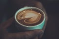 how to make latte art coffee heart ,Vintage color