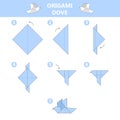 How to make an origami dove guide.