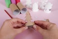 How to make trees, decoration.Daily activities, diy for kids, zero waste, eco toys hand made from paper roll. Easy to