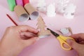 How to make trees, decoration. Daily activities, diy for kids, zero waste, eco toys hand made from paper roll. 6 step