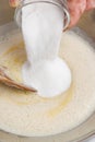 How to make yeast dough - step by step: add sugar