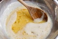 How to make yeast dough - step by step: mix eggs with sugar and