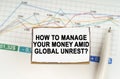 How to manage your money amid global unrest Royalty Free Stock Photo