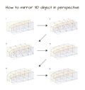 How to mirror 3D object in perspective Royalty Free Stock Photo