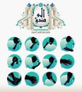 How to Perform Ablution Wudu steps. Arabic version. Steps of wudu ` in arabic order