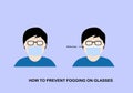 How to prevent fogging on eyeglasses when wearing face mask