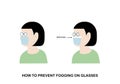 How to prevent fogging on eyeglasses