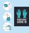 How to remove surgical mask safely infographic Royalty Free Stock Photo