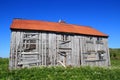 How to repair wooden houses in Lofoten Royalty Free Stock Photo