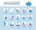 How to save money on your water bill Royalty Free Stock Photo