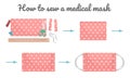 How to sew a medical mask yourself. Measures to prevent coronavirus