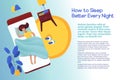 How to sleep better every night banner template