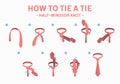 How to tie a half-windsor knot tie instruction.