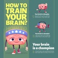 How to train brain poster with cute character