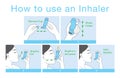 How to use an Inhaler for allergy patient Royalty Free Stock Photo