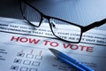 Voting Vote Form Shareholder Meeting Postal Royalty Free Stock Photo