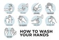 How to wash your hands step by step. Steps To Hand Washing For Prevent Illness And Hygiene, Keep Your Healthy, Sanitary, Infection