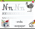 How to write letter N workbook for children