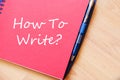 How to write write on notebook