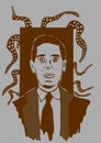 Howard Phillips Lovecraft vintage portrait