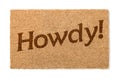 Howdy Welcome Mat On White