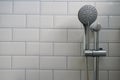hower water closeup Shower head in bathroom Royalty Free Stock Photo