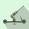 Howitzer artillery flat icon