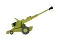 Howitzer Vector Illustration in Flat Design