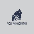 Howling Wolf Head Logo Template Vector. Royalty Free Stock Photo