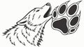 Howling Wolf Head Vector, Wild Nature and Primal Spirit, vector design Generative AI Royalty Free Stock Photo