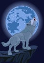 Howling wolf Royalty Free Stock Photo