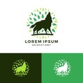 howling wolf leaf logo