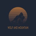 Howling Wolf Logo Template Vector. Royalty Free Stock Photo