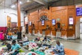 HOWRAH, INDIA - OCTOBER 27, 2016: Old Booking office at Howrah Junction railway station in Indi