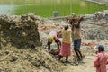 Indian male and female workers