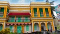 Beautiful illumination and decoration, exterior of Durga puja pandal