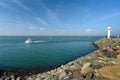 Howth lighthouse , county Dublin, Ireland Royalty Free Stock Photo