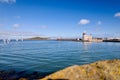 Howth Harbour Lighthouse on a bright sunny afternoon Royalty Free Stock Photo