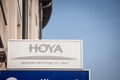 Hoya Corporation logo on their retailer for Slovenia in Koper. Royalty Free Stock Photo