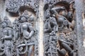 Stone carvings of hoyasala temples Royalty Free Stock Photo