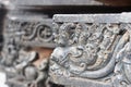 Stone carvings of hoyasala temples Royalty Free Stock Photo