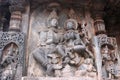 Stone carvings of hoyasala temples Royalty Free Stock Photo