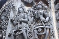 Stone carvings of hoyasala temples Royalty Free Stock Photo