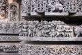 Stone carvings of hoyasala temples Royalty Free Stock Photo