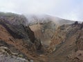 The `hoyo negro` vulcano crater on the island of La Palma Royalty Free Stock Photo